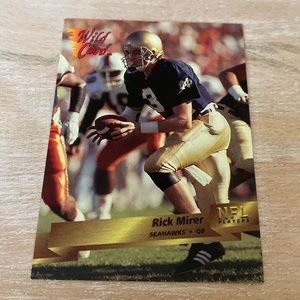 Rick Mirer Notre Dame Seahawks Super Star QB 1993 Wild Card